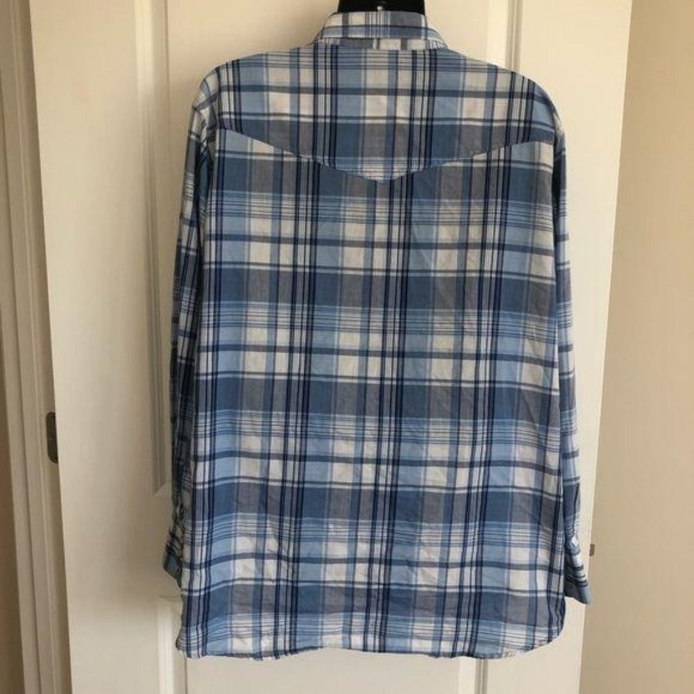 High Noon Plaid Pearl‎ Snap Western Shirt - 2XL - Picture 2 of 4